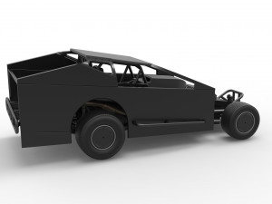 Northeast Dirt Modified stock car Scale 1 to 25 Modèles 3D en vedette