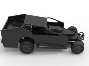 Northeast Dirt Modified stock car Scale 1 to 25 Modèles 3D en vedette