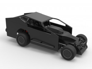 Northeast Dirt Modified stock car Scale 1 to 25 Modèles 3D en vedette