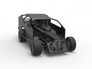 Northeast Dirt Modified stock car Scale 1 to 25 Modèles 3D en vedette