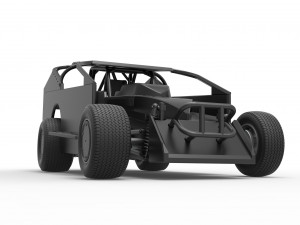 Northeast Dirt Modified stock car Scale 1 to 25 Modèles 3D en vedette