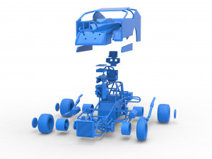 Northeast Dirt Modified stock car Scale 1 to 25 Modèles 3D en vedette