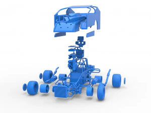 Northeast Dirt Modified stock car Scale 1 to 25 3D Print Model