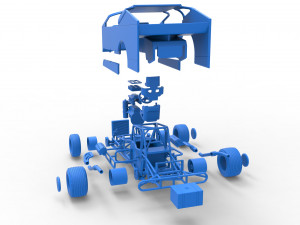 Northeast Dirt Modified stock car Scale 1 to 25 Modèles 3D en vedette
