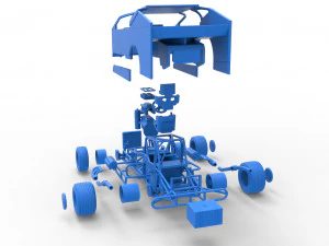 Northeast Dirt Modified stock car Scale 1 to 25 3D Print Model