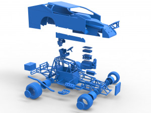 Northeast Dirt Modified stock car Scale 1 to 25 Modèles 3D en vedette