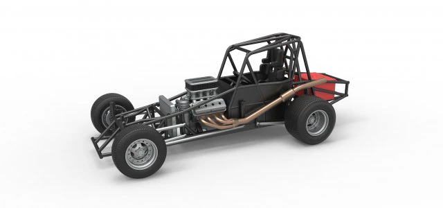 Northeast Dirt Modified stock car Base Scale 1 to 25 3D Print Model .c4d .max .obj .3ds .fbx .stl .blend 