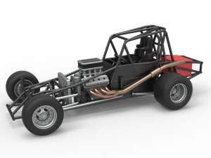 Northeast Dirt Modified stock car Base Scale 1 to 25 3D Print Model