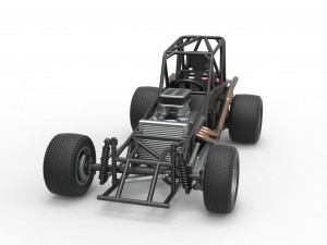 Northeast Dirt Modified stock car Base Scale 1 to 25 3D Принт Модель