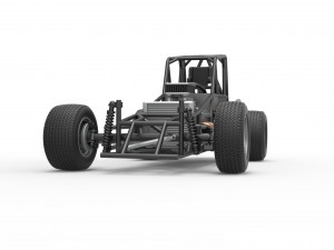 Northeast Dirt Modified stock car Base Scale 1 to 25 3D Принт Модель