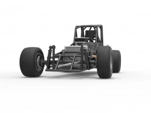 Northeast Dirt Modified stock car Base Scale 1 to 25 3D Print Model