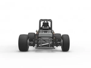 Northeast Dirt Modified stock car Base Scale 1 to 25 3D Print Model