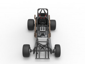 Northeast Dirt Modified stock car Base Scale 1 to 25 3D Принт Модель