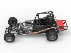 Northeast Dirt Modified stock car Base Scale 1 to 25 3D Print Model