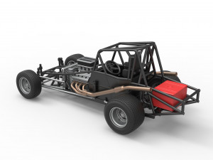 Northeast Dirt Modified stock car Base Scale 1 to 25 3D Принт Модель