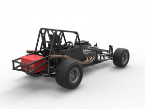 Northeast Dirt Modified stock car Base Scale 1 to 25 3D Принт Модель