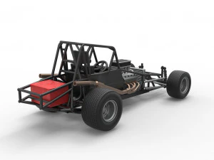 Northeast Dirt Modified stock car Base Scale 1 to 25 3D Print Model