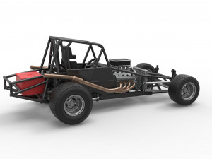 Northeast Dirt Modified stock car Base Scale 1 to 25 3D Принт Модель