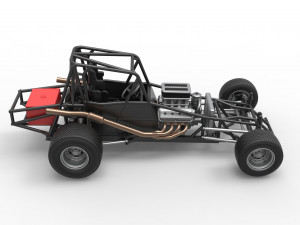 Northeast Dirt Modified stock car Base Scale 1 to 25 3D Принт Модель