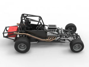 Northeast Dirt Modified stock car Base Scale 1 to 25 3D Print Model