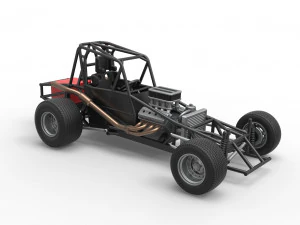 Northeast Dirt Modified stock car Base Scale 1 to 25 3D Print Model