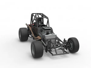 Northeast Dirt Modified stock car Base Scale 1 to 25 3D Print Model
