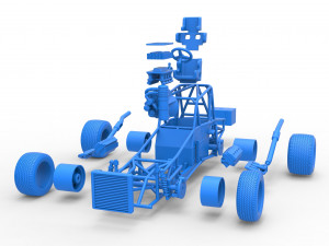 Northeast Dirt Modified stock car Base Scale 1 to 25 3D Принт Модель