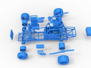 Northeast Dirt Modified stock car Base Scale 1 to 25 3D Принт Модель