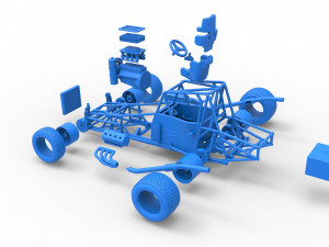 Northeast Dirt Modified stock car Base Scale 1 to 25 3D Принт Модель