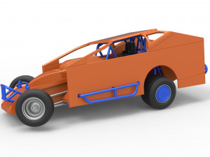 Northeast Dirt Modified stock car while turning Scale 1 to 25 3Dプリントモデル