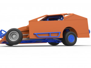 Northeast Dirt Modified stock car while turning Scale 1 to 25 3Dプリントモデル