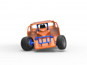 Northeast Dirt Modified stock car while turning Scale 1 to 25 3Dプリントモデル