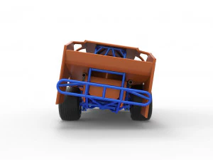 Northeast Dirt Modified stock car while turning Scale 1 to 25 3D Print Model