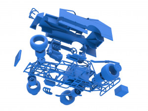 Northeast Dirt Modified stock car while turning Scale 1 to 25 3Dプリントモデル