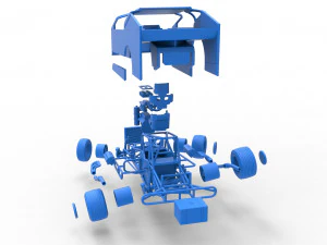 Northeast Dirt Modified stock car while turning Scale 1 to 25 3D Print Model