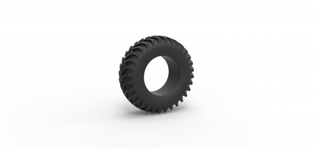 Tractor tire 27 Scale 1 to 25 3D Print Model .c4d .max .obj .3ds .fbx .stl .blend 