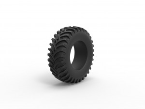 Tractor tire 27 Scale 1 to 25 3D Print Model