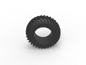 Tractor tire 27 Scale 1 to 25 3D Print Model