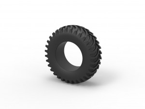 Tractor tire 27 Scale 1 to 25 3D Print Model