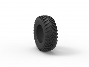 Tractor tire 27 Scale 1 to 25 3D Print Model
