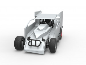 Northeast Outlaw Dirt Modified stock car Scale 1 to 25 3D Print Model