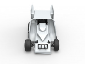 Northeast Outlaw Dirt Modified stock car Scale 1 to 25 3D Print Model