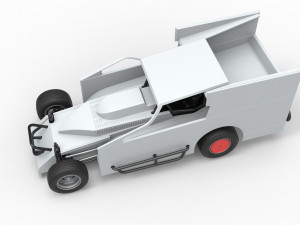 Northeast Outlaw Dirt Modified stock car Scale 1 to 25 3D Print Model