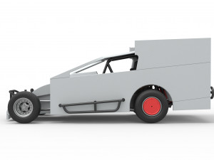 Northeast Outlaw Dirt Modified stock car Scale 1 to 25 3D Print Model