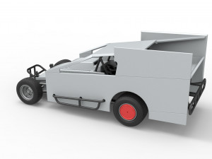 Northeast Outlaw Dirt Modified stock car Scale 1 to 25 3D Print Model