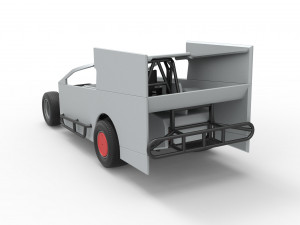 Northeast Outlaw Dirt Modified stock car Scale 1 to 25 3D Print Model