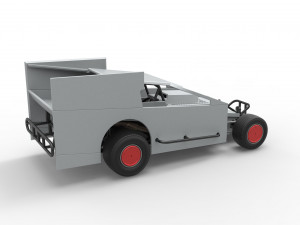 Northeast Outlaw Dirt Modified stock car Scale 1 to 25 3D Print Model