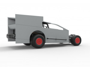 Northeast Outlaw Dirt Modified stock car Scale 1 to 25 3D Print Model