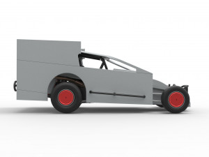 Northeast Outlaw Dirt Modified stock car Scale 1 to 25 3D Print Model