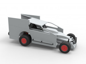 Northeast Outlaw Dirt Modified stock car Scale 1 to 25 3D Print Model